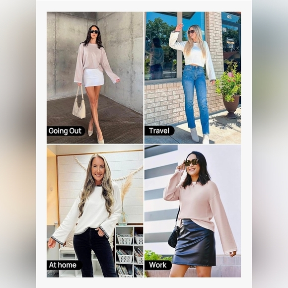 ZESICA Oversized Long Sleeve Sweater #1208 - Picture 13 of 14